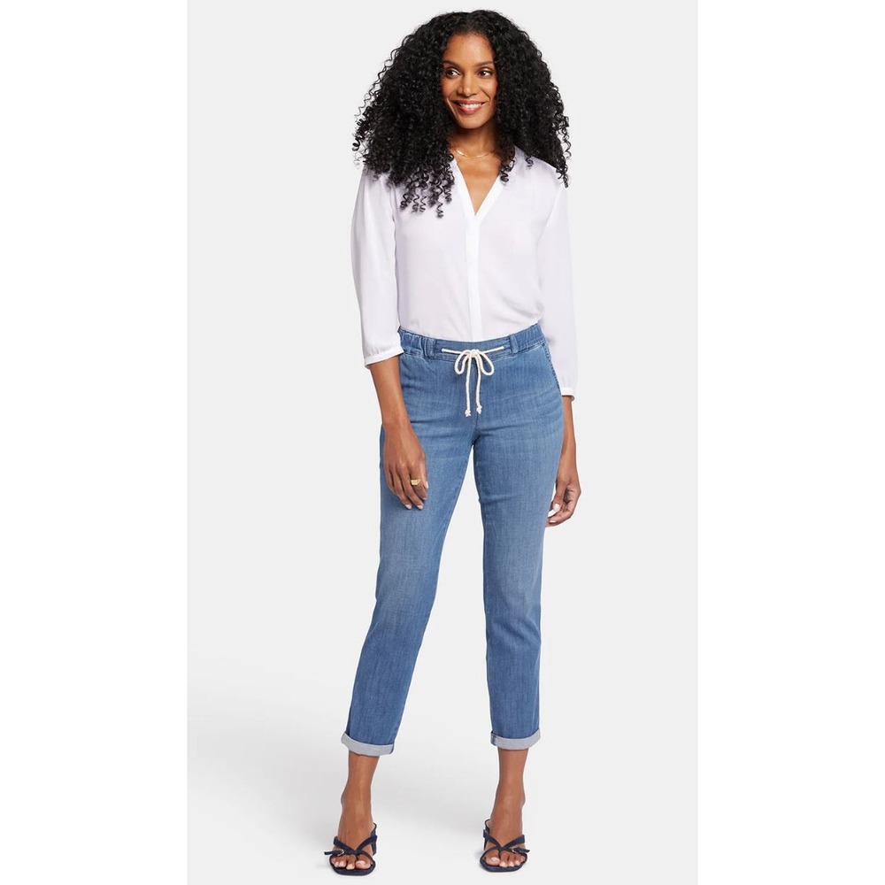 NYDJ women pants MPWLSA8145 slim ankle jogger dbl cuff horizobase sz 2 $149